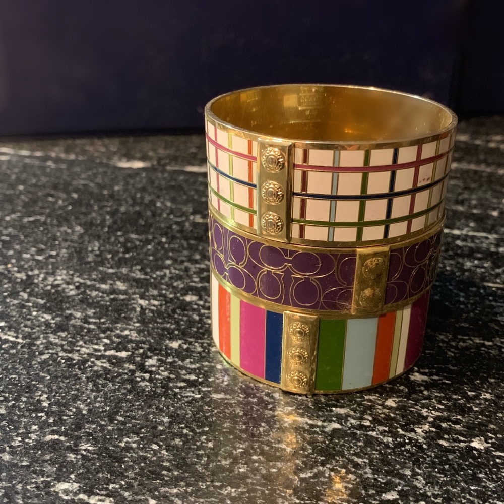 1of3 Coach Enameled lmtd edition bangle bracelet - Picture 1 of 4